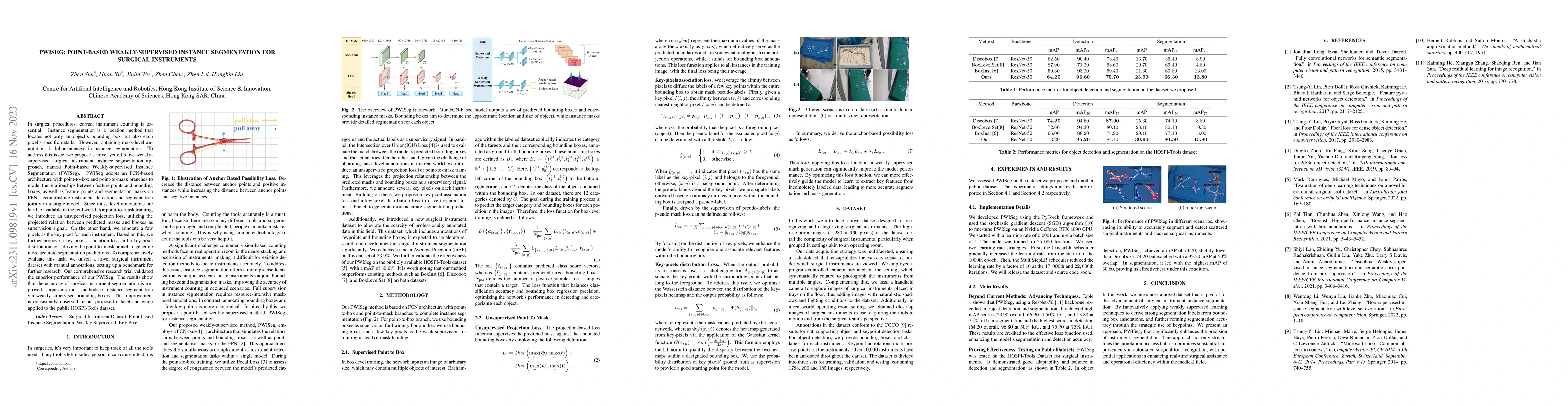 Thumbnail for PWISeg: Point-based Weakly-supervised Instance Segmentation for Surgical
  Instruments