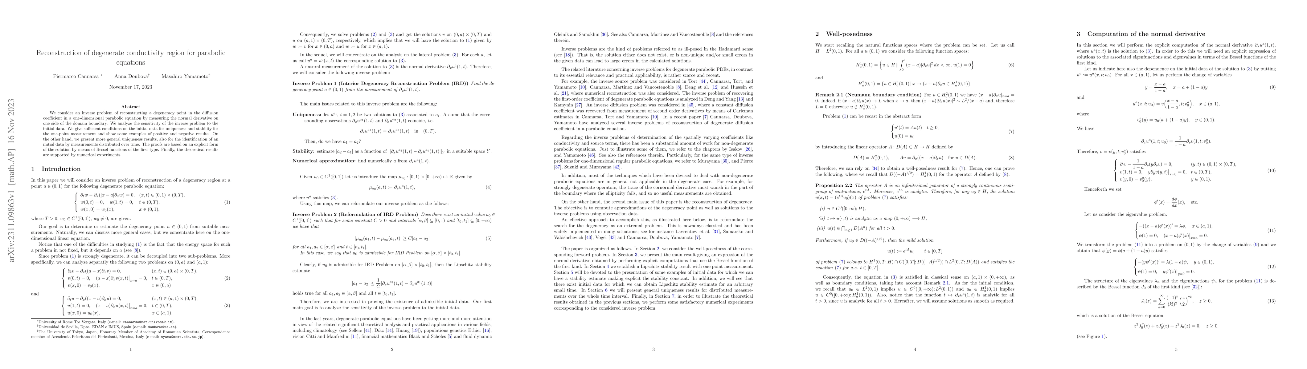 Thumbnail for Reconstruction of degenerate conductivity region for parabolic equations