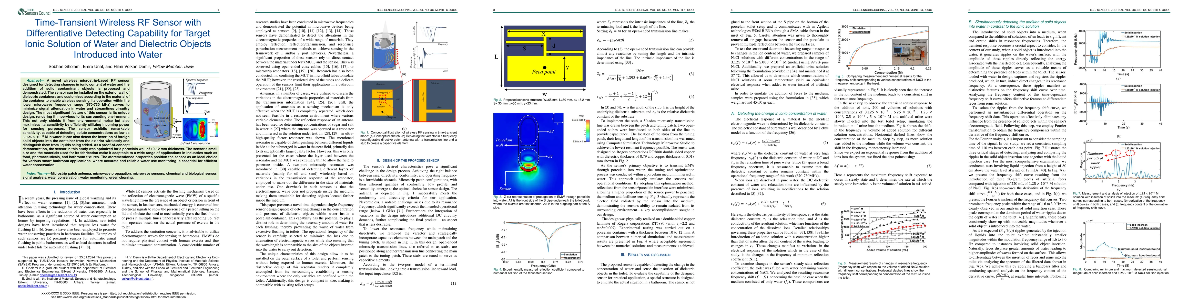 Thumbnail for Time-Transient Wireless RF Sensor with Differentiative Detecting
  Capability for Target Ionic Solution of Water and Dielectric Objects
  Introduced into Water