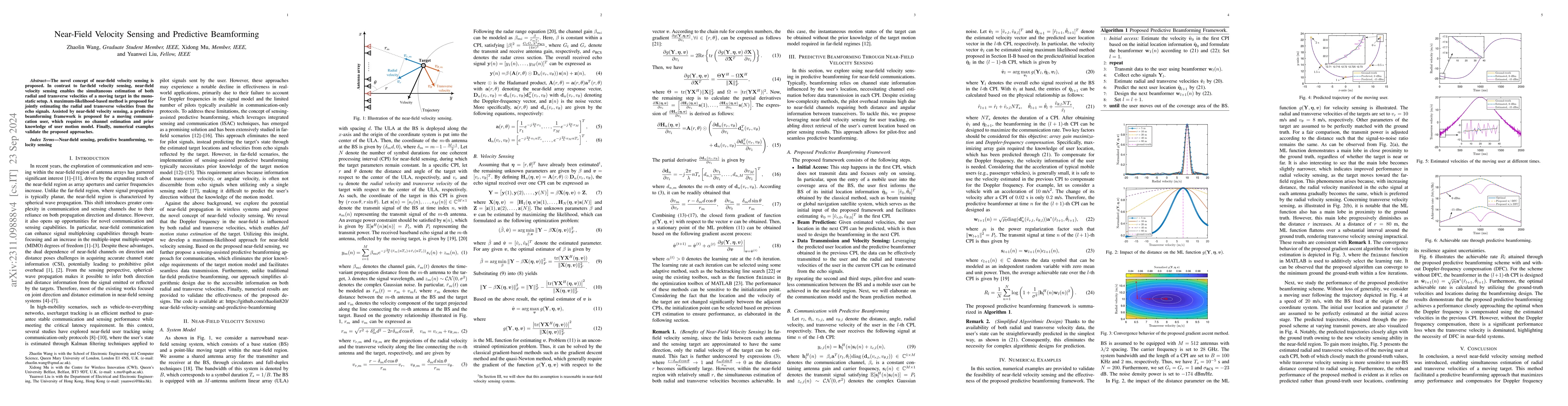 Thumbnail for Near-Field Velocity Sensing and Predictive Beamforming