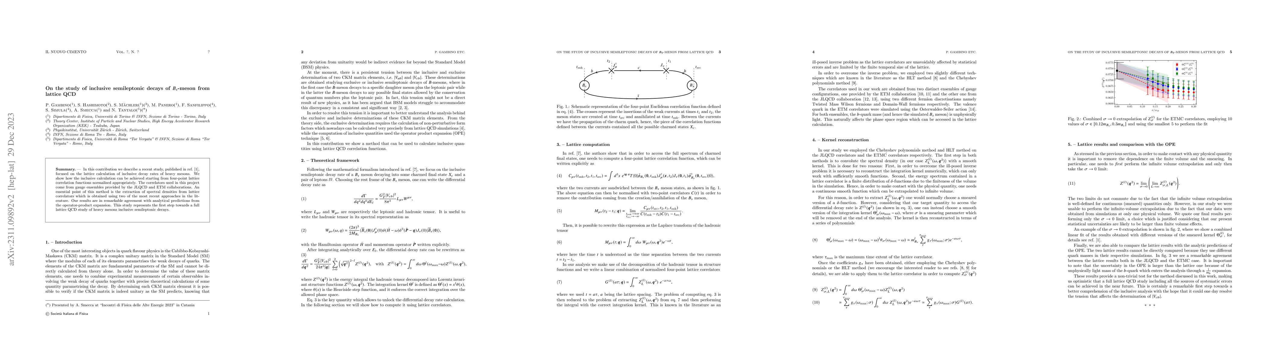 Thumbnail for On the study of inclusive semileptonic decays of $B_s$-meson from
  lattice QCD