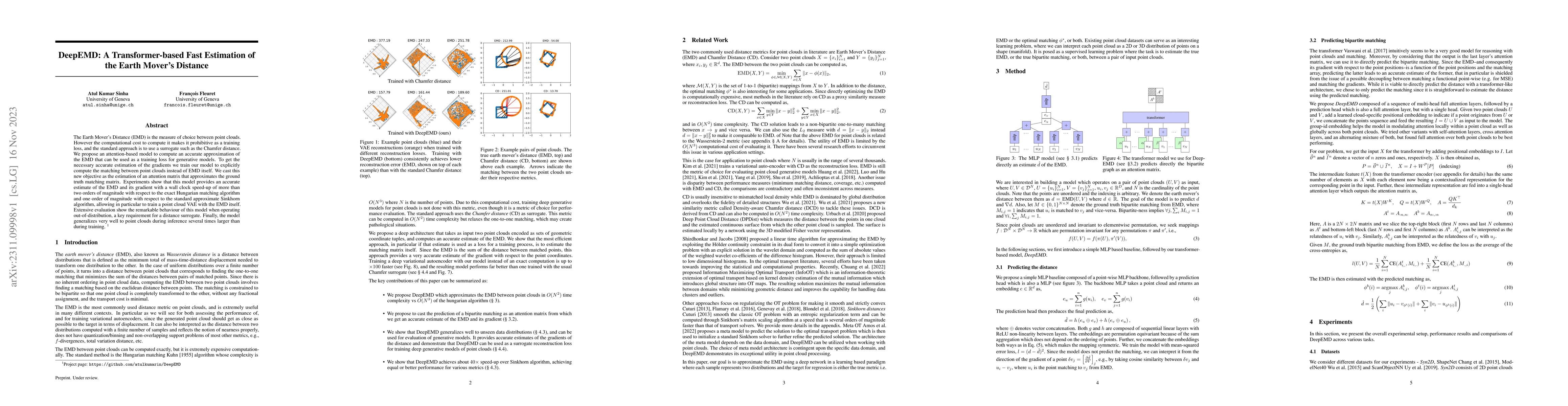 Thumbnail for DeepEMD: A Transformer-based Fast Estimation of the Earth Mover's
  Distance