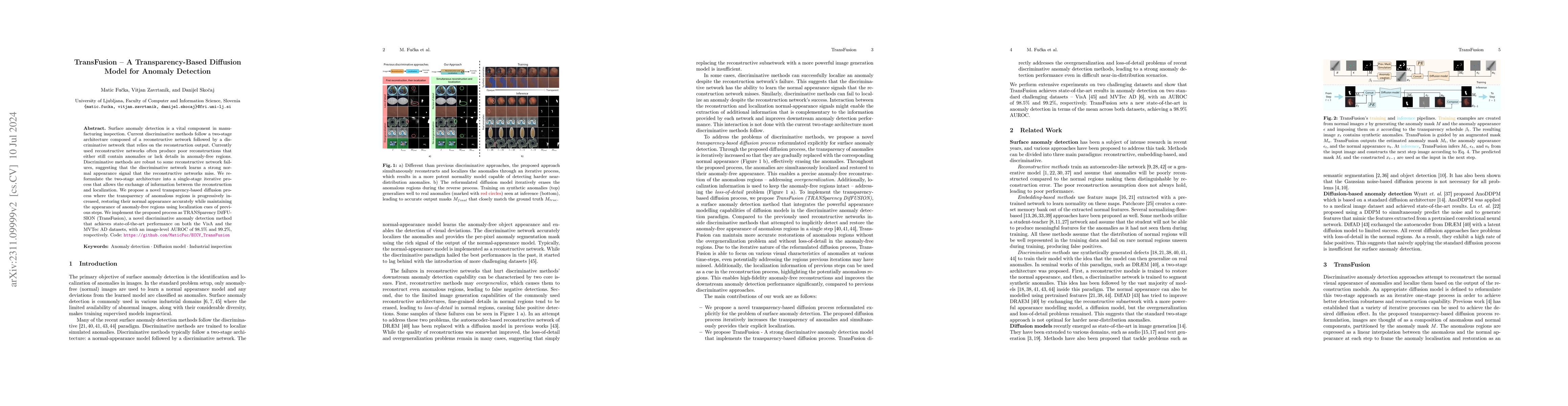 Thumbnail for TransFusion -- A Transparency-Based Diffusion Model for Anomaly
  Detection