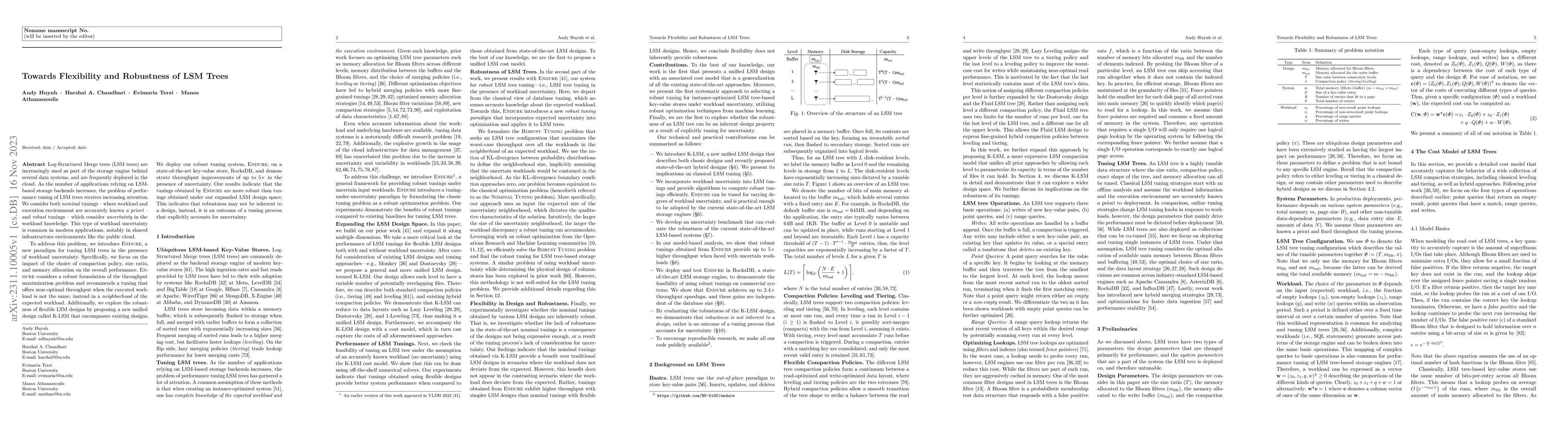 Thumbnail for Towards Flexibility and Robustness of LSM Trees