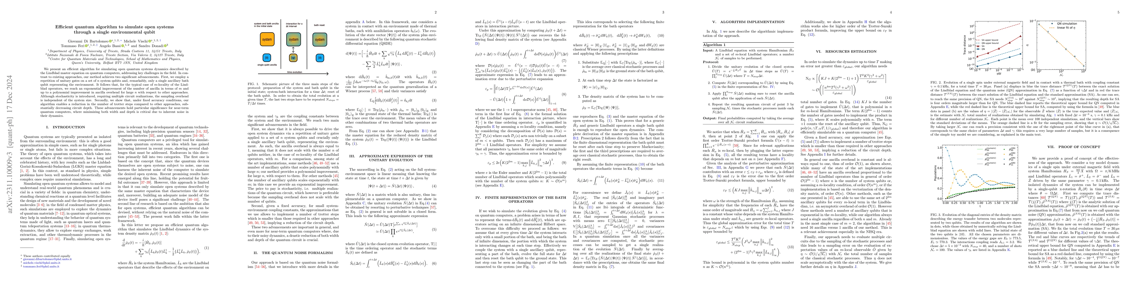Thumbnail for Efficient quantum algorithm to simulate open systems through the quantum
  noise formalism