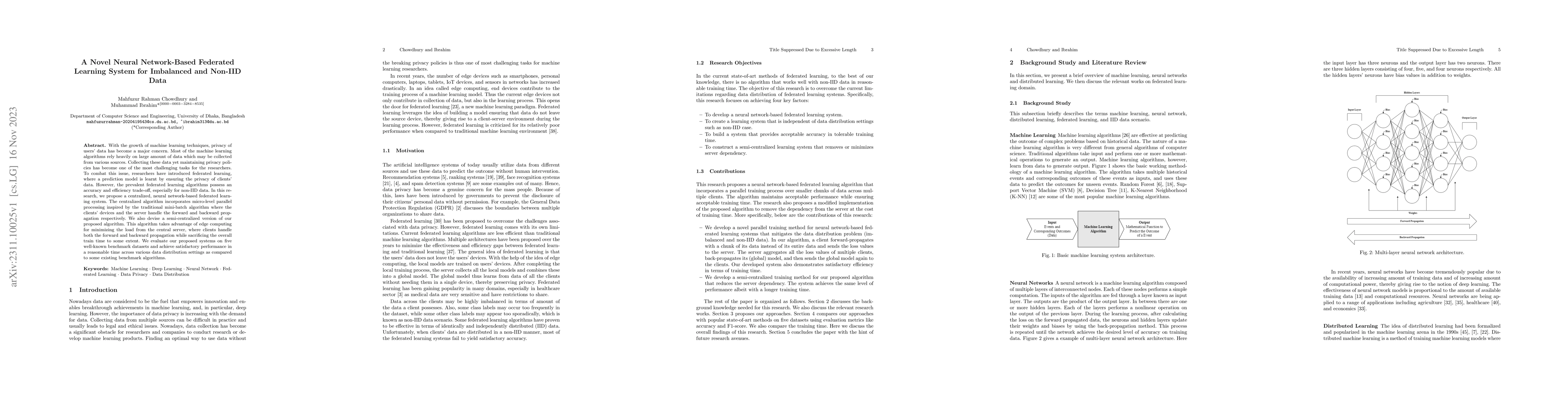 Thumbnail for A Novel Neural Network-Based Federated Learning System for Imbalanced
  and Non-IID Data