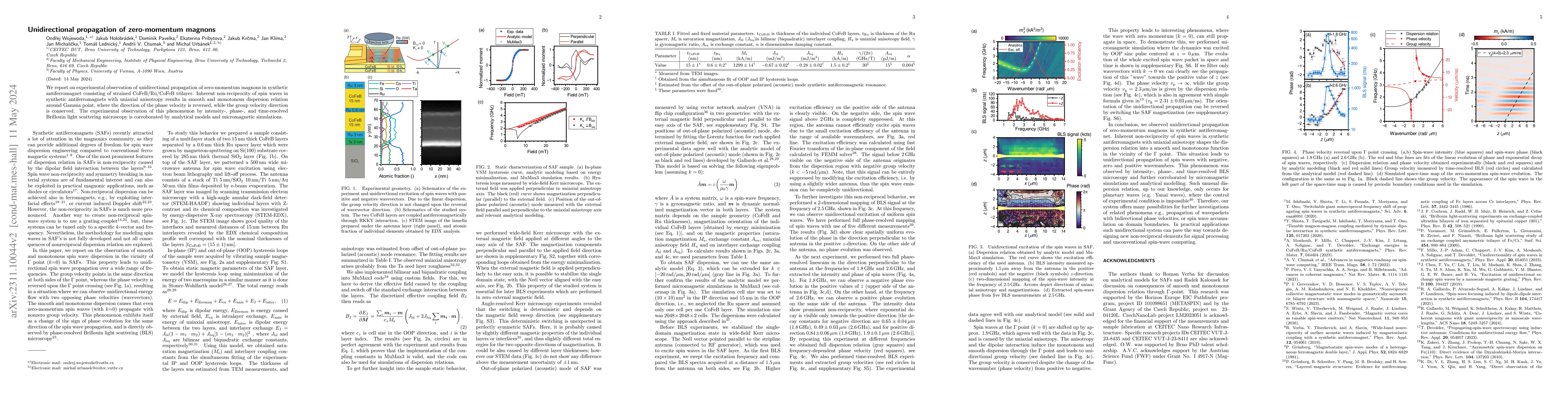 Thumbnail for Unidirectional propagation of zero-momentum magnons