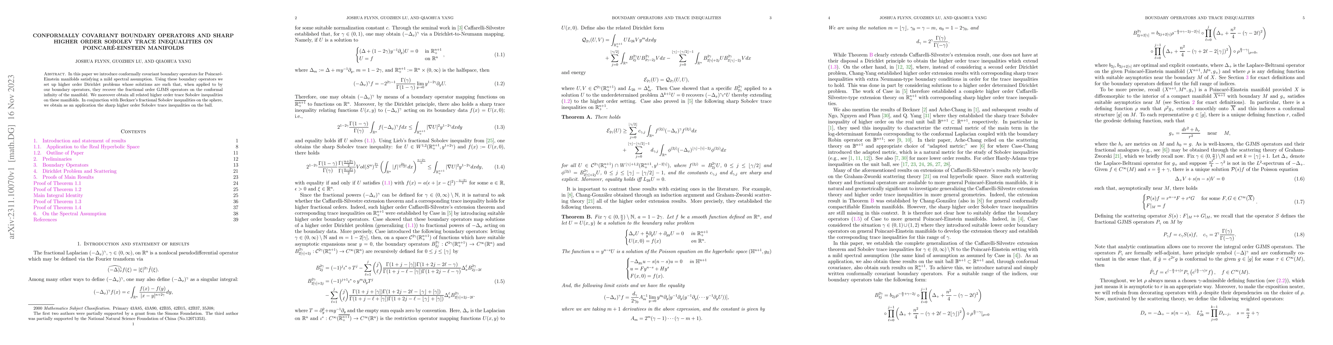Thumbnail for Conformally Covariant Boundary Operators and Sharp Higher Order Sobolev
  Trace Inequalities on Poincar\'e-Einstein Manifolds