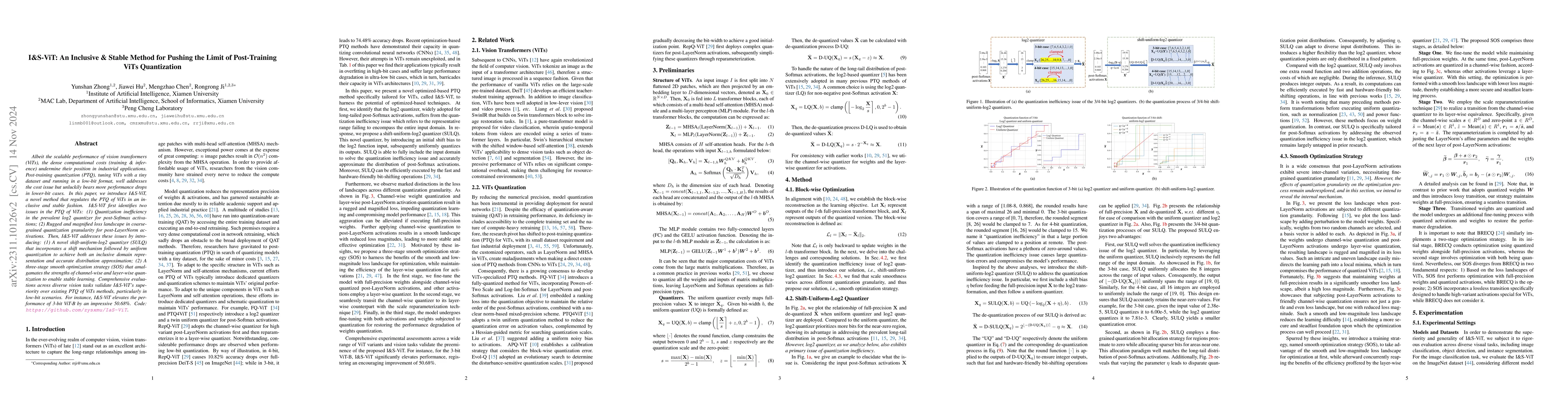 Thumbnail for I&S-ViT: An Inclusive & Stable Method for Pushing the Limit of
  Post-Training ViTs Quantization