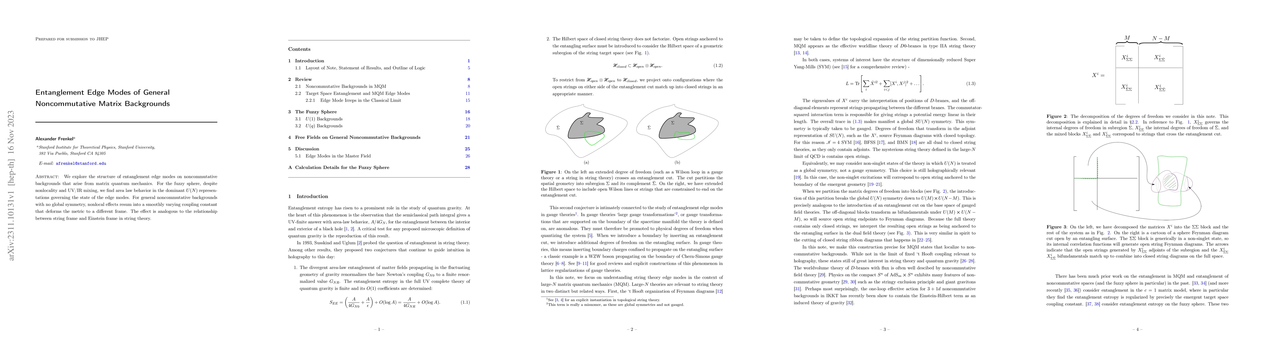 Thumbnail for Entanglement Edge Modes of General Noncommutative Matrix Backgrounds