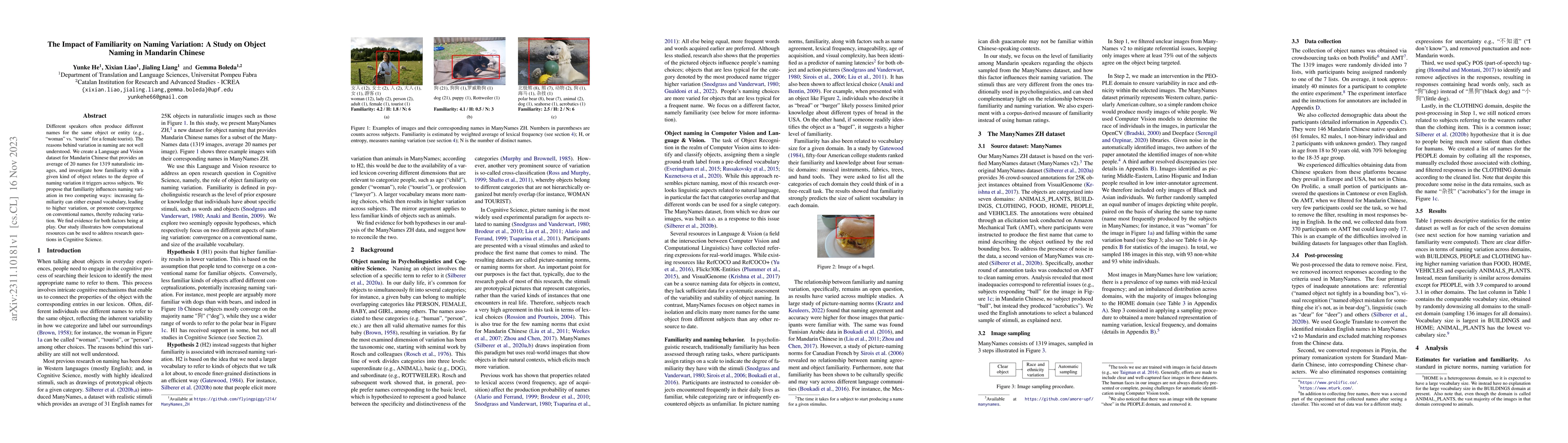 Thumbnail for The Impact of Familiarity on Naming Variation: A Study on Object Naming
  in Mandarin Chinese