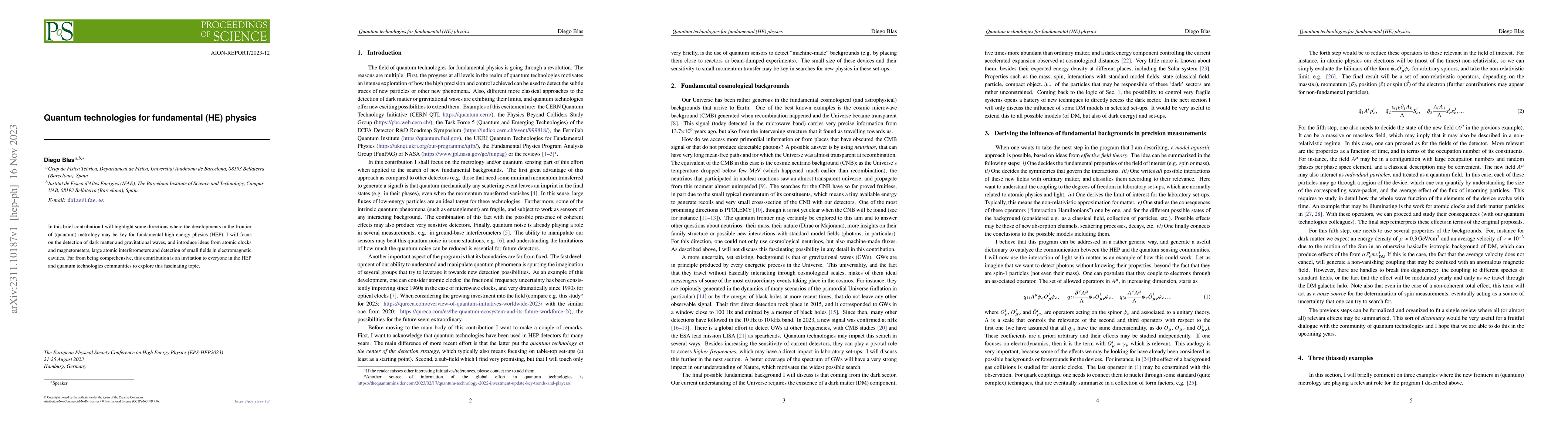 Thumbnail for Quantum technologies for fundamental (HE) physics