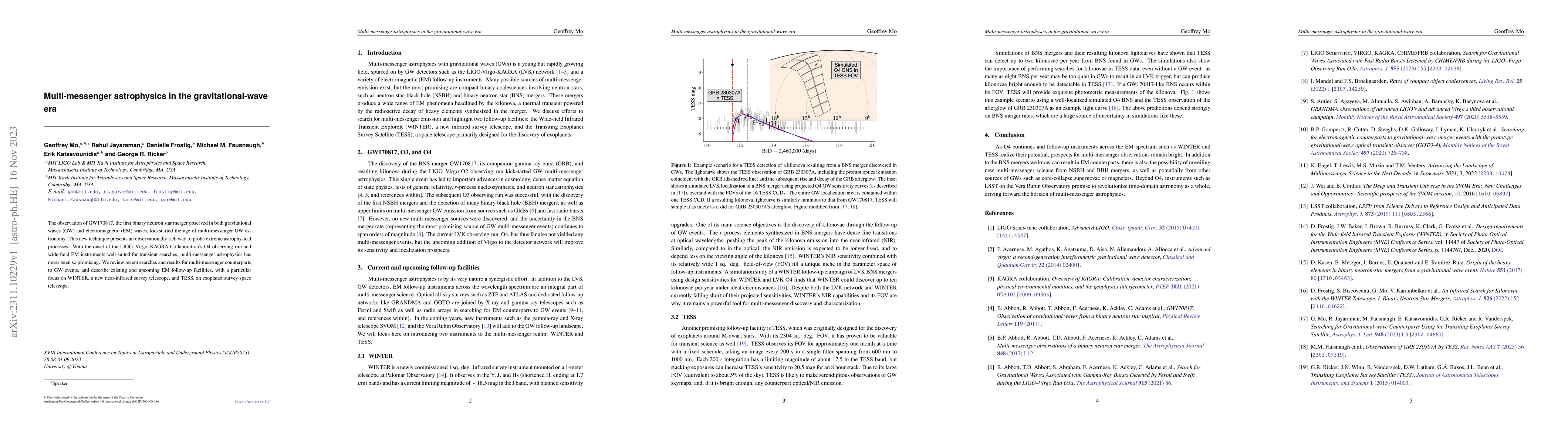 Thumbnail for Multi-messenger astrophysics in the gravitational-wave era