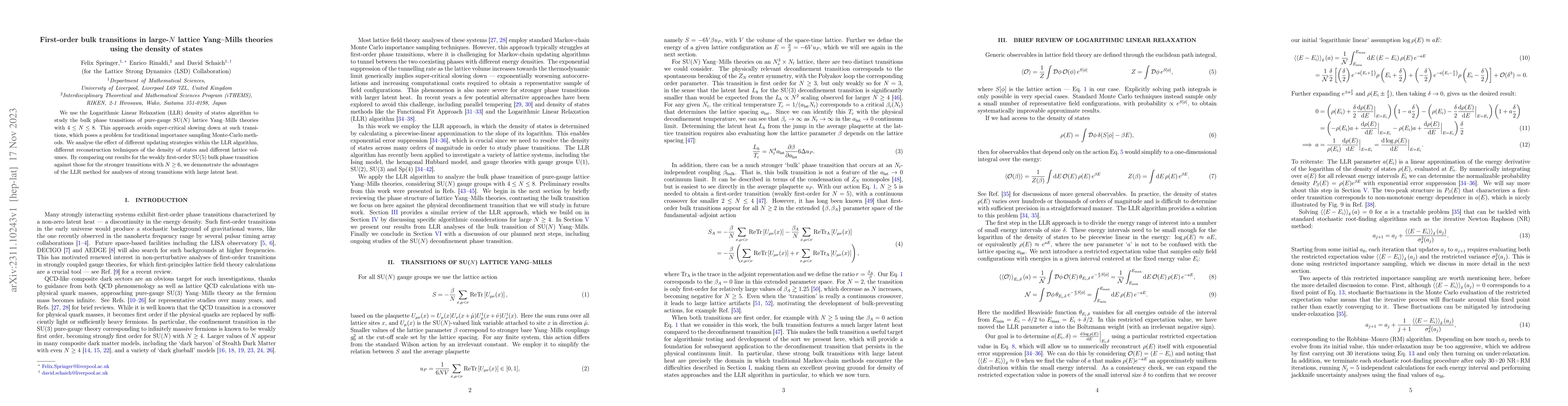 Thumbnail for First-order bulk transitions in large-$N$ lattice Yang--Mills theories
  using the density of states