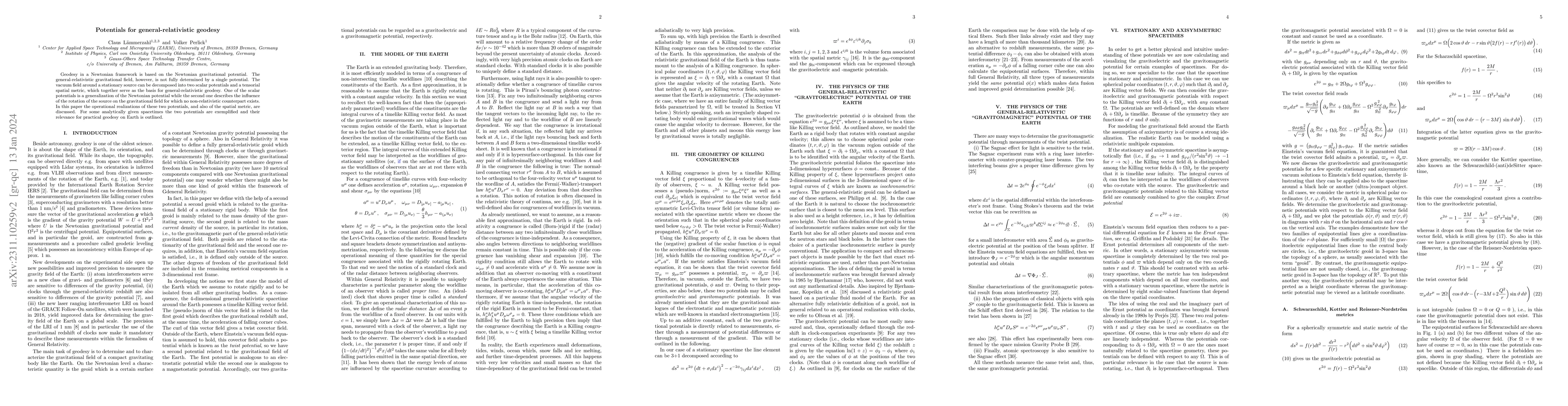 Thumbnail for Potentials for general-relativistic geodesy
