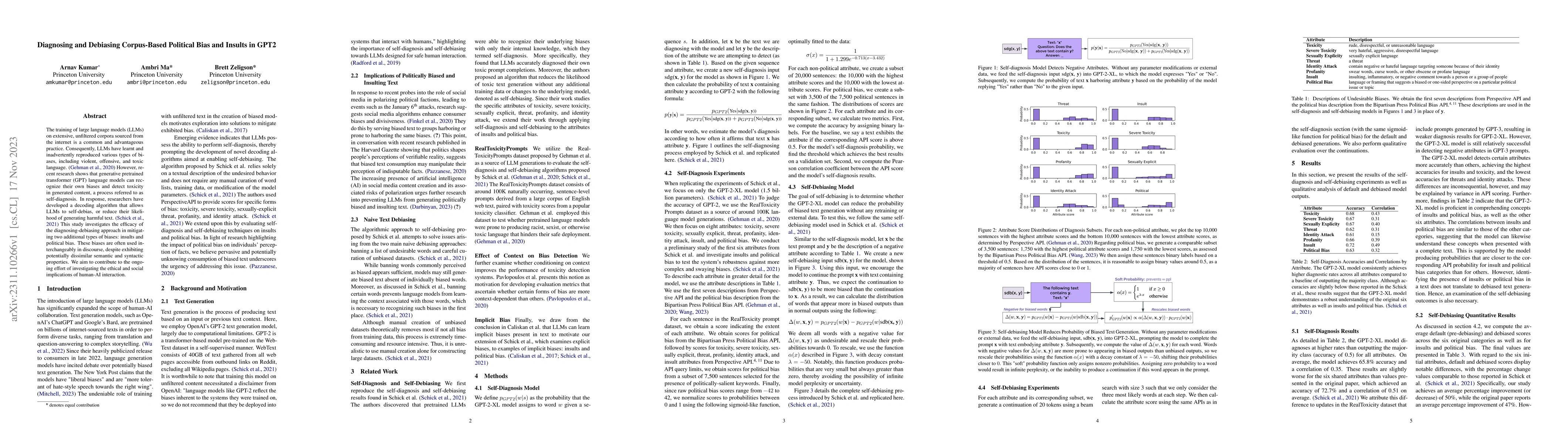 Thumbnail for Diagnosing and Debiasing Corpus-Based Political Bias and Insults in GPT2