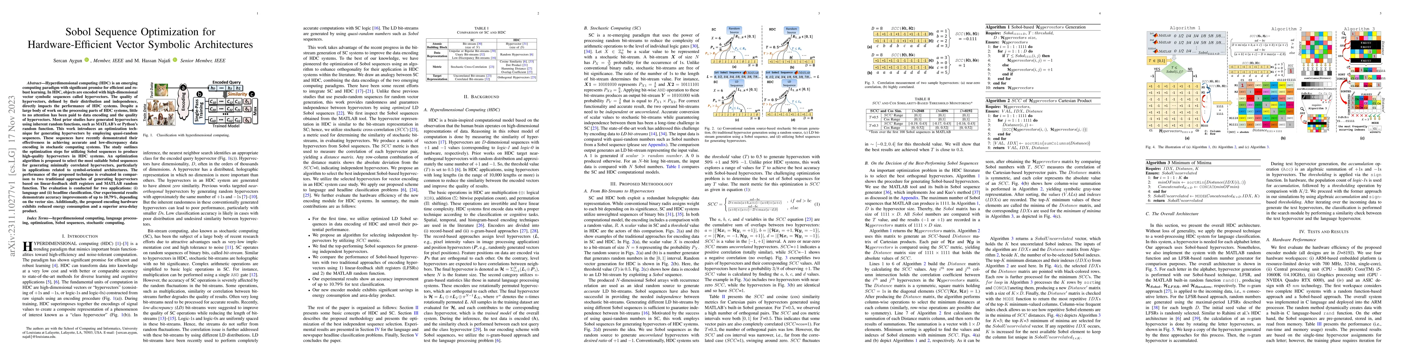 Thumbnail for Sobol Sequence Optimization for Hardware-Efficient Vector Symbolic
  Architectures
