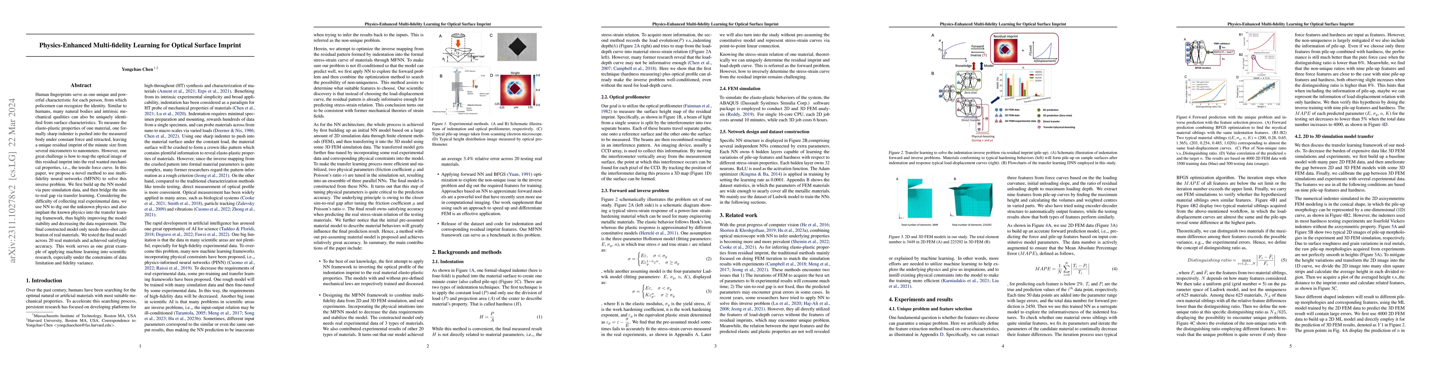 Thumbnail for Physics-Enhanced Multi-fidelity Learning for Optical Surface Imprint