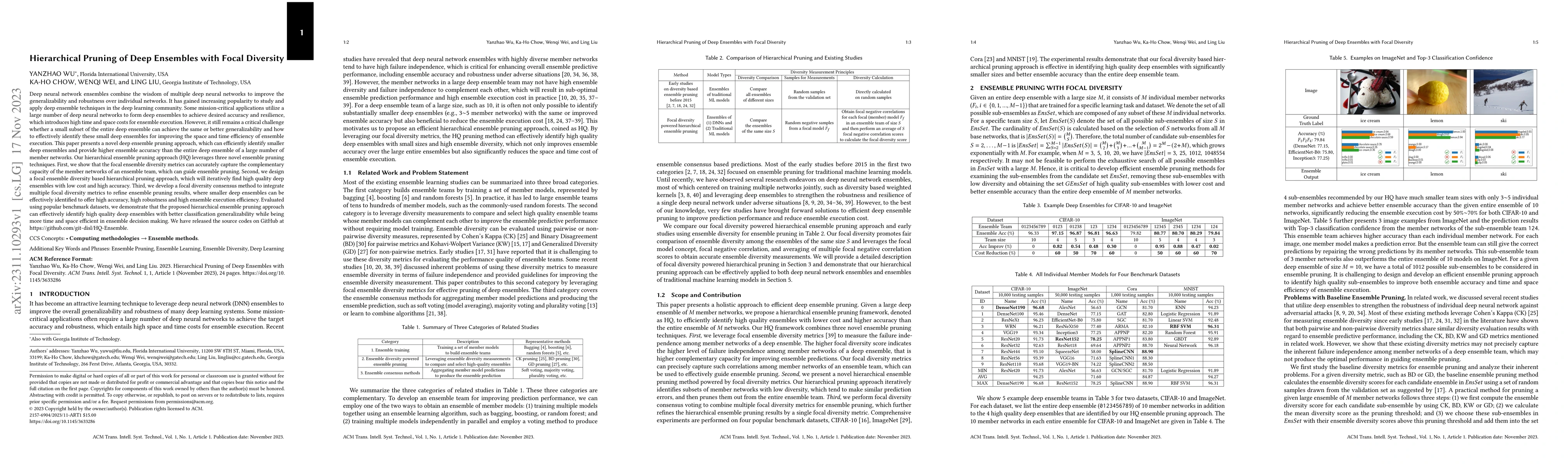 Thumbnail for Hierarchical Pruning of Deep Ensembles with Focal Diversity
