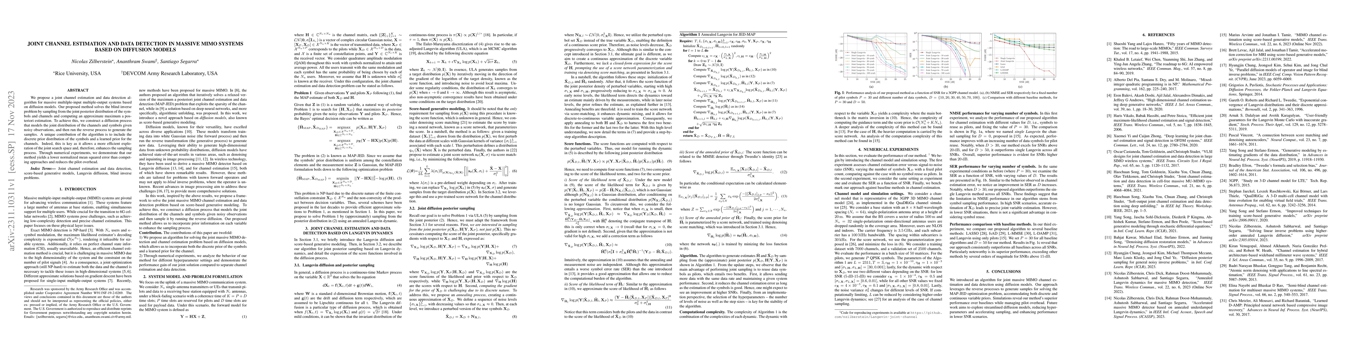 Thumbnail for Joint channel estimation and data detection in massive MIMO systems
  based on diffusion models