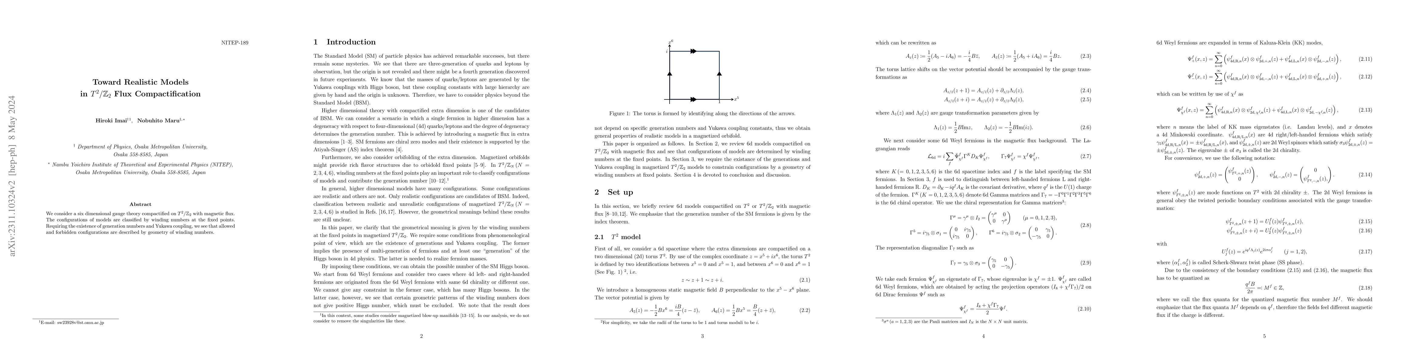 Thumbnail for Toward Realistic Models in $T^2/\mathbb{Z}_2$ Flux Compactification