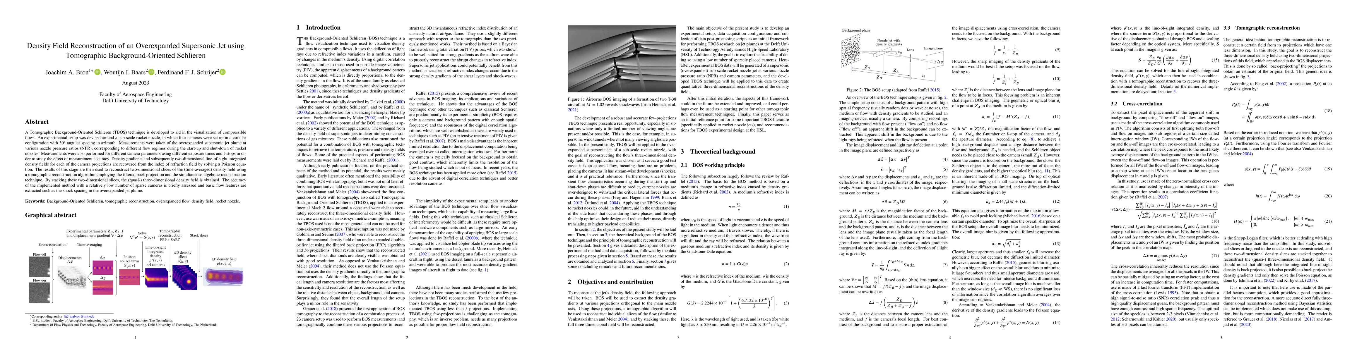 Thumbnail for Density Field Reconstruction of an Overexpanded Supersonic Jet using
  Tomographic Background-Oriented Schlieren