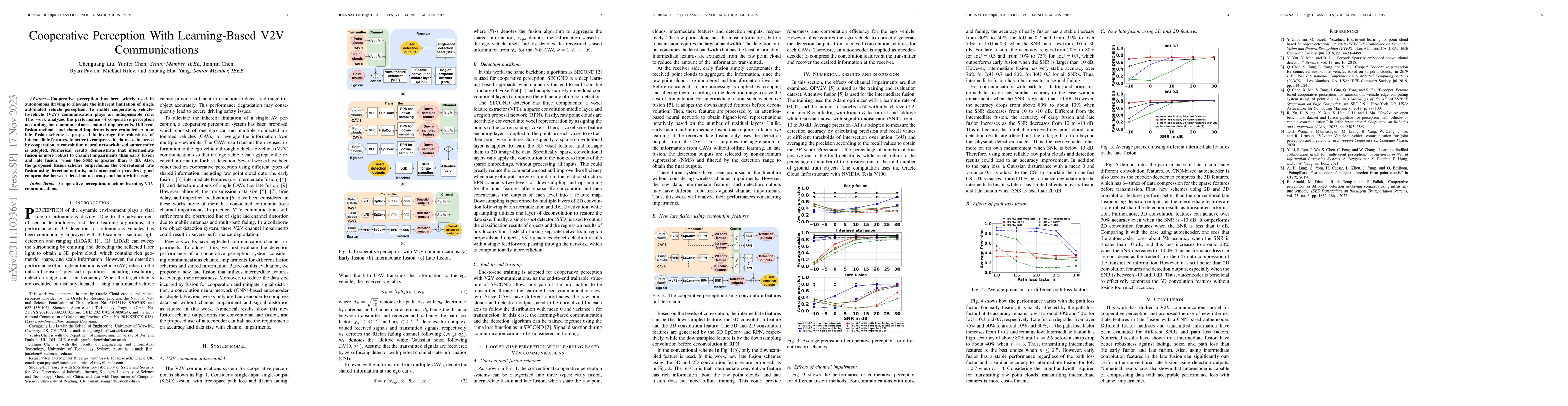 Thumbnail for Cooperative Perception with Learning-Based V2V communications
