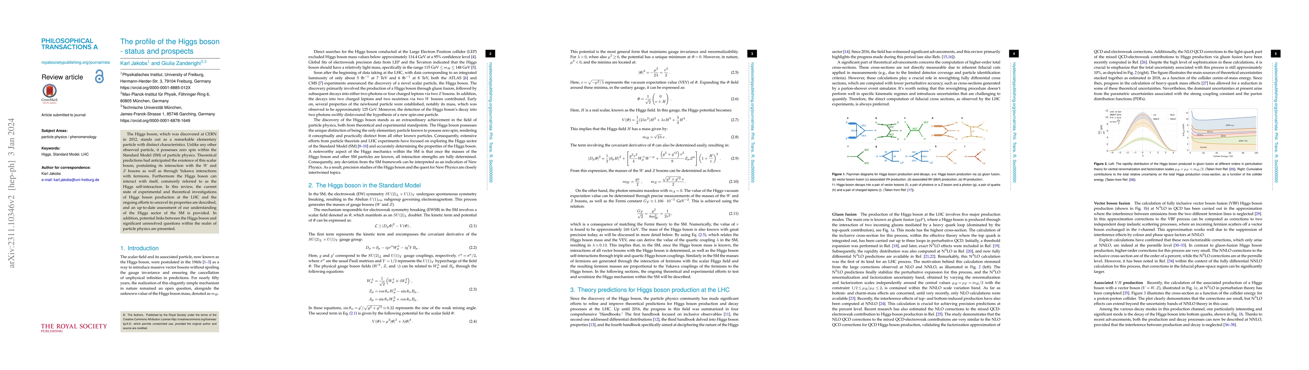Thumbnail for The profile of the Higgs boson -- status and prospects