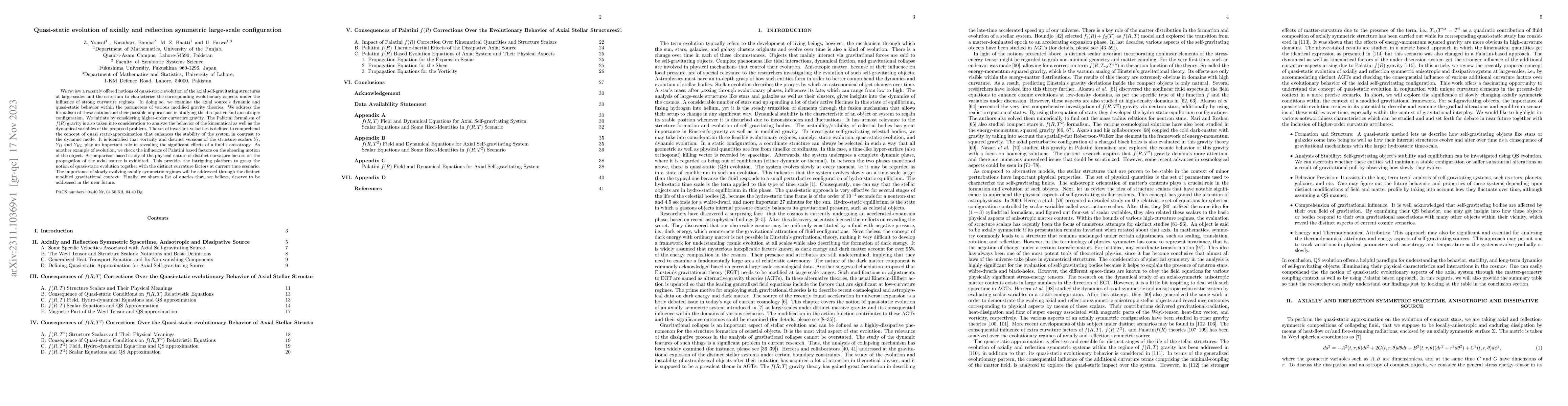 Thumbnail for Quasi-static evolution of axially and reflection symmetric large-scale
  configuration