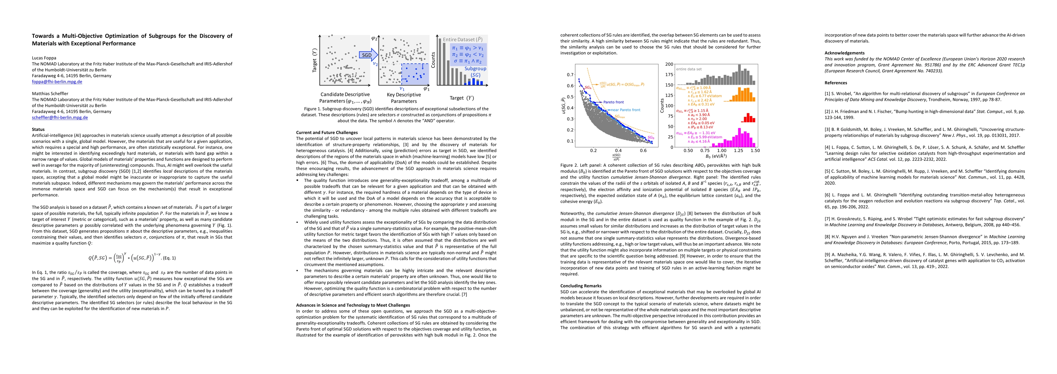 Thumbnail for Towards a Multi-Objective Optimization of Subgroups for the Discovery of
  Materials with Exceptional Performance