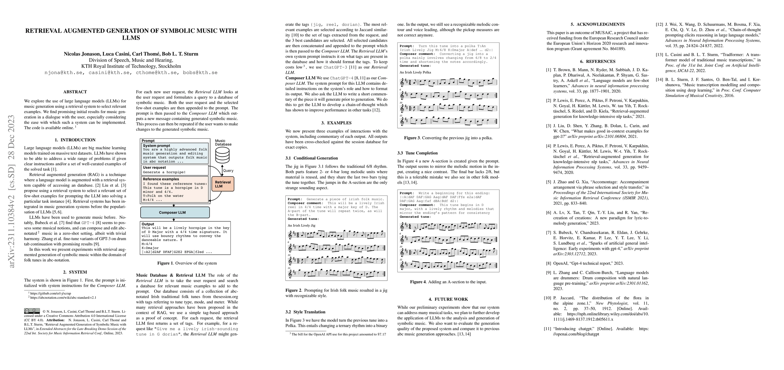 Thumbnail for Retrieval Augmented Generation of Symbolic Music with LLMs