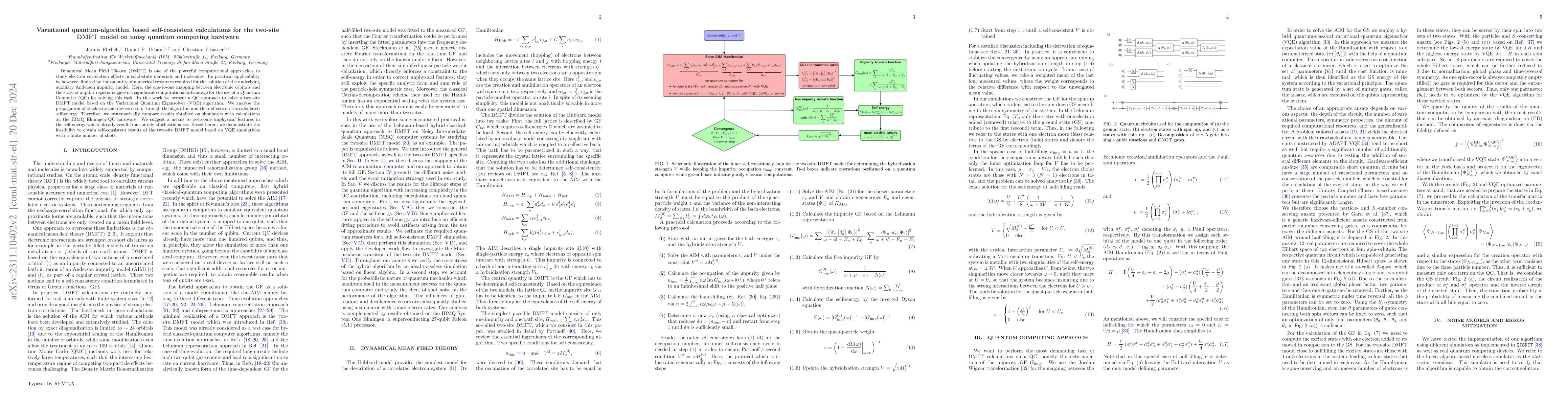 Thumbnail for Perspectives of running self-consistent DMFT calculations for strongly
  correlated electron systems on noisy quantum computing hardware