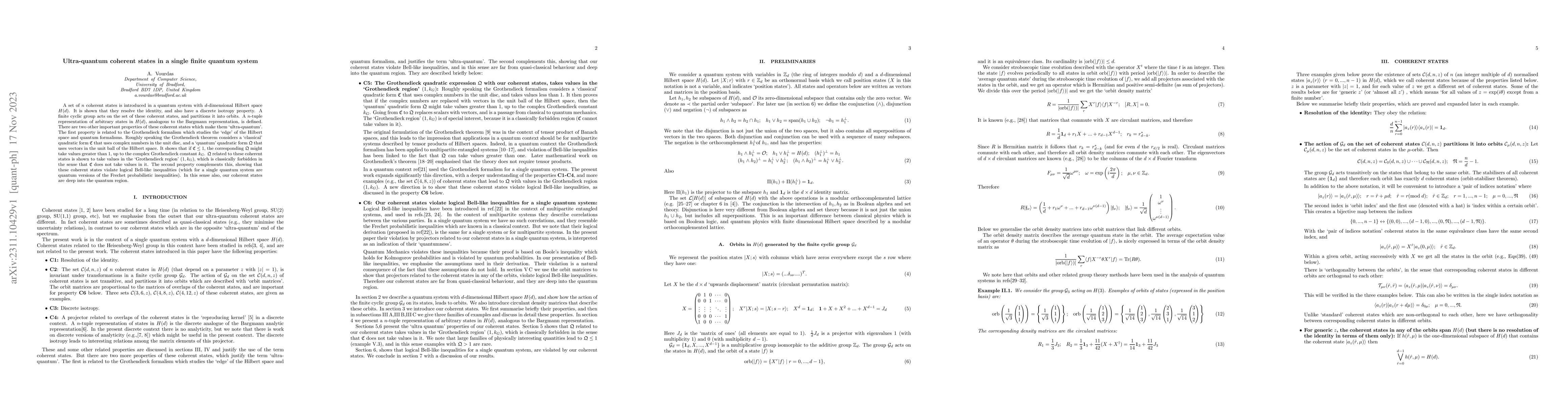 Thumbnail for Ultra-quantum coherent states in a single finite quantum system