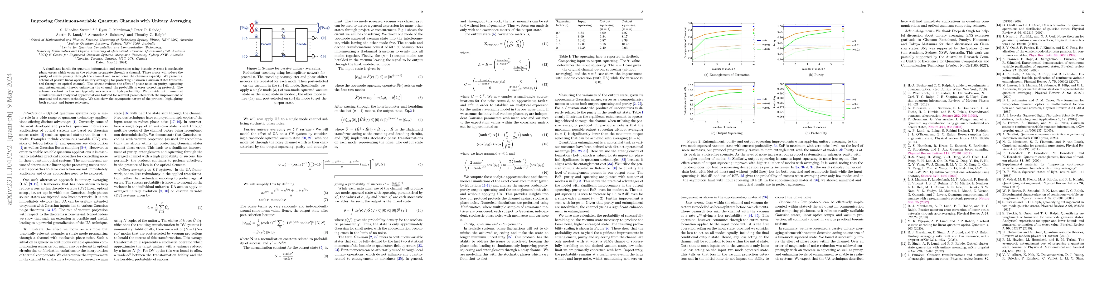 Thumbnail for Improving Continuous-variable Quantum Channels with Unitary Averaging