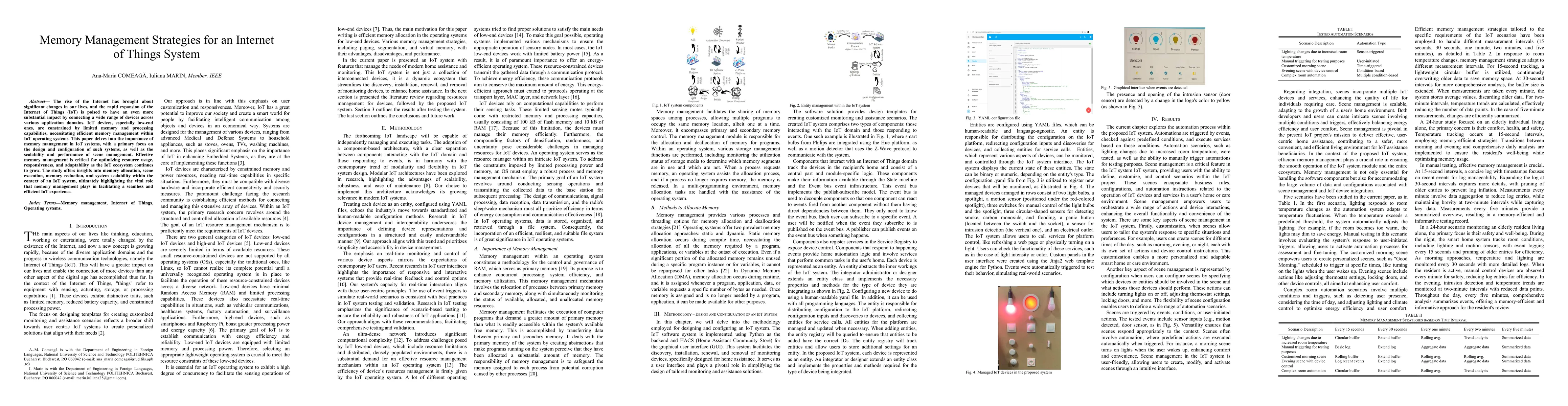 Thumbnail for Memory Management Strategies for an Internet of Things System