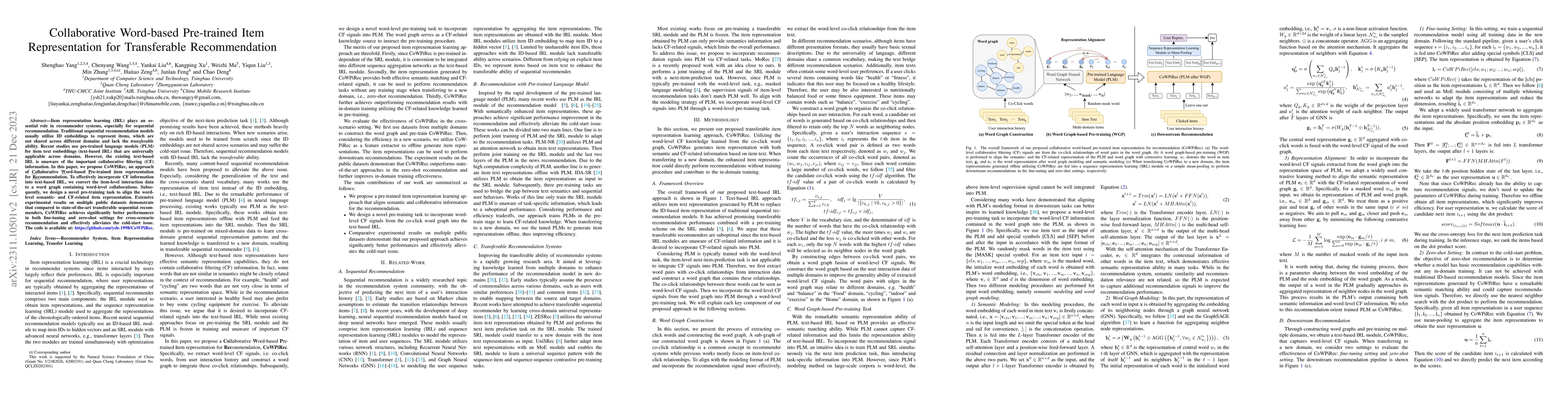 Thumbnail for Collaborative Word-based Pre-trained Item Representation for
  Transferable Recommendation
