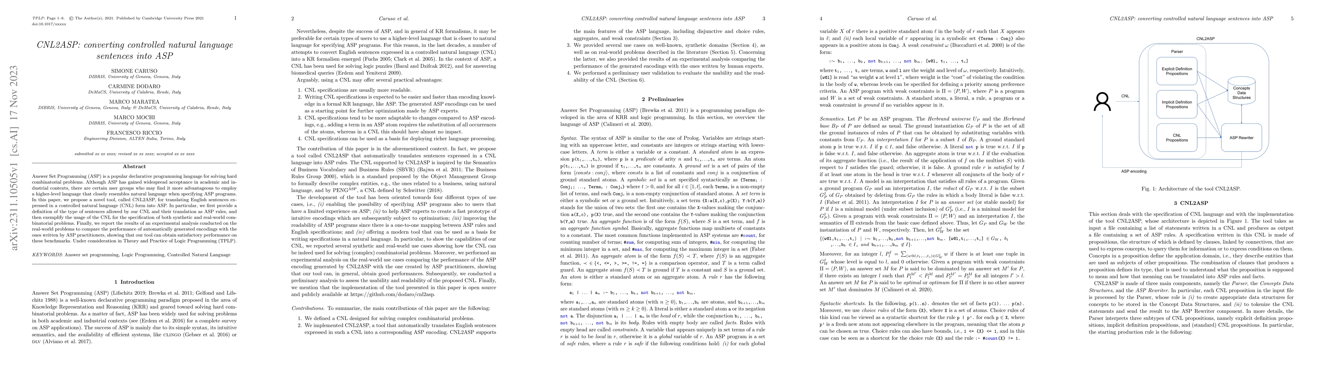 Thumbnail for CNL2ASP: converting controlled natural language sentences into ASP