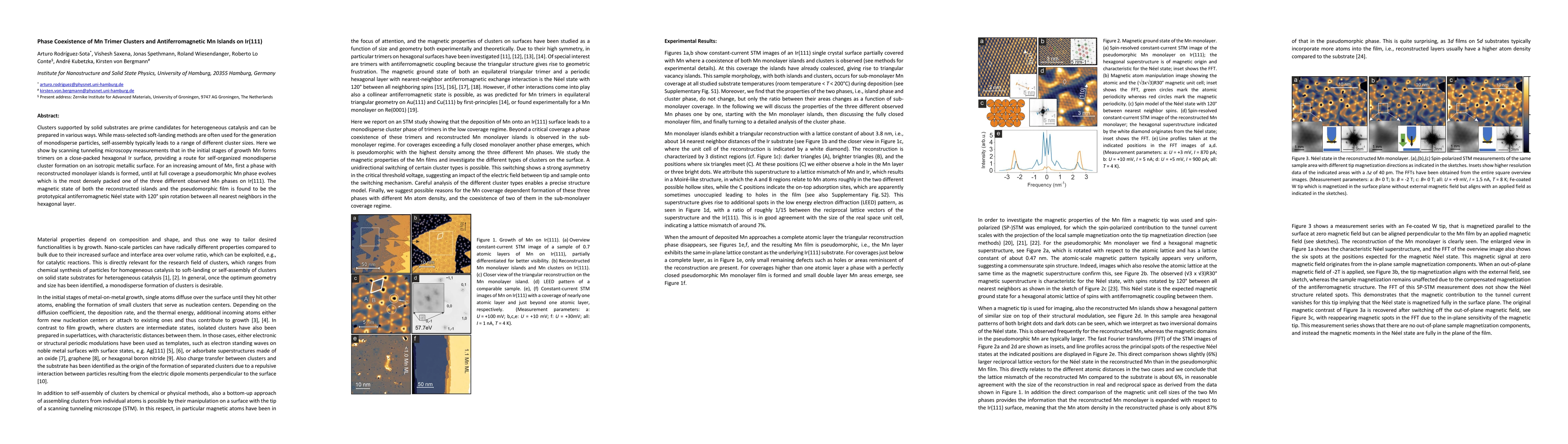 Thumbnail for Phase Coexistence of Mn Trimer Clusters and Antiferromagnetic Mn Islands
  on Ir(111)