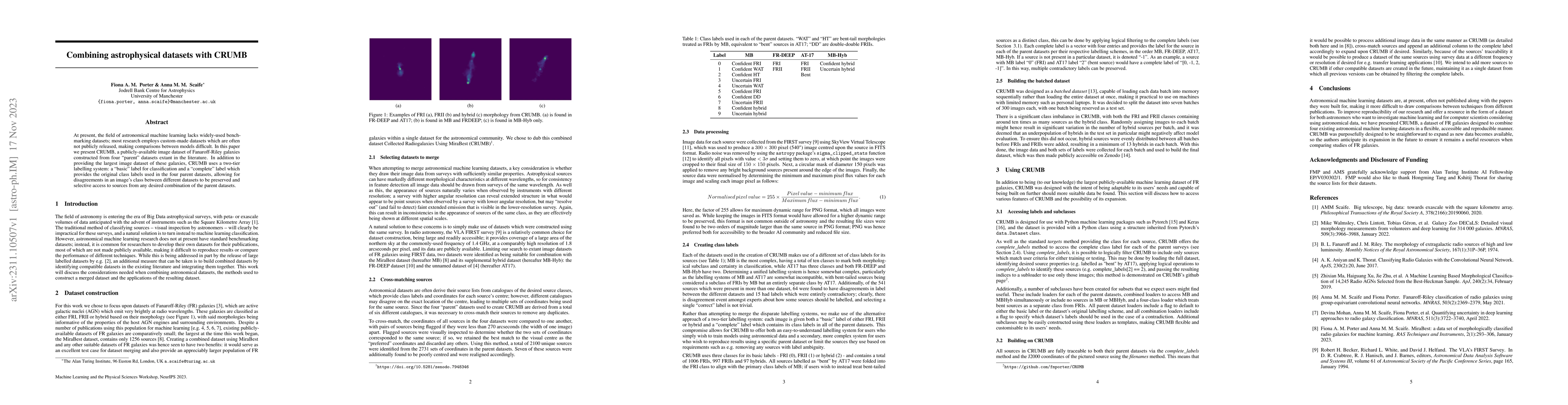 Thumbnail for Combining astrophysical datasets with CRUMB