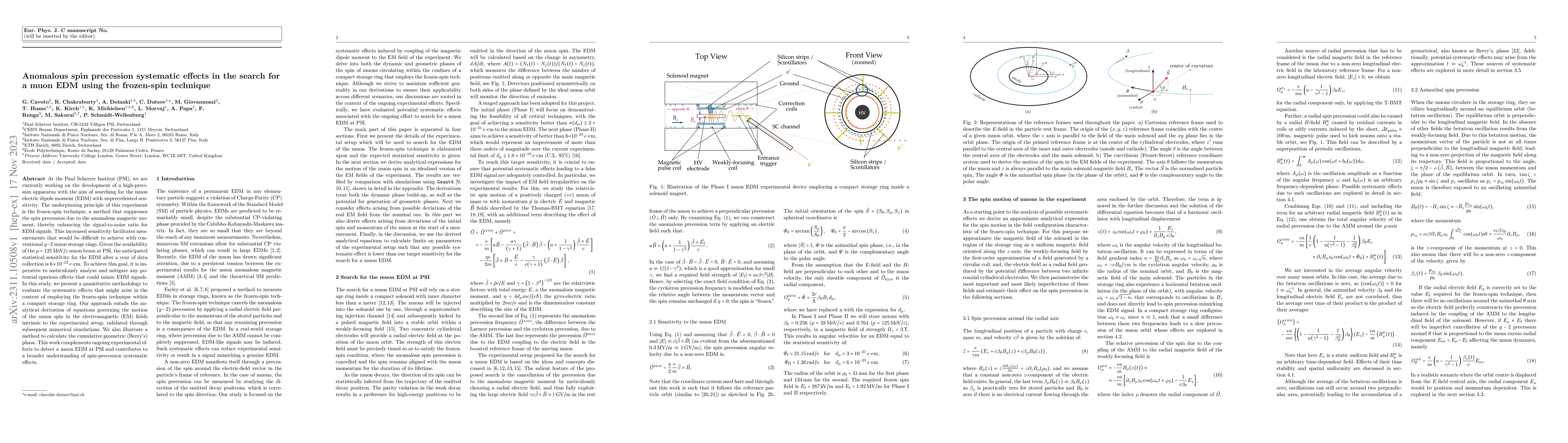Thumbnail for Anomalous spin precession systematic effects in the search for a muon
  EDM using the frozen-spin technique