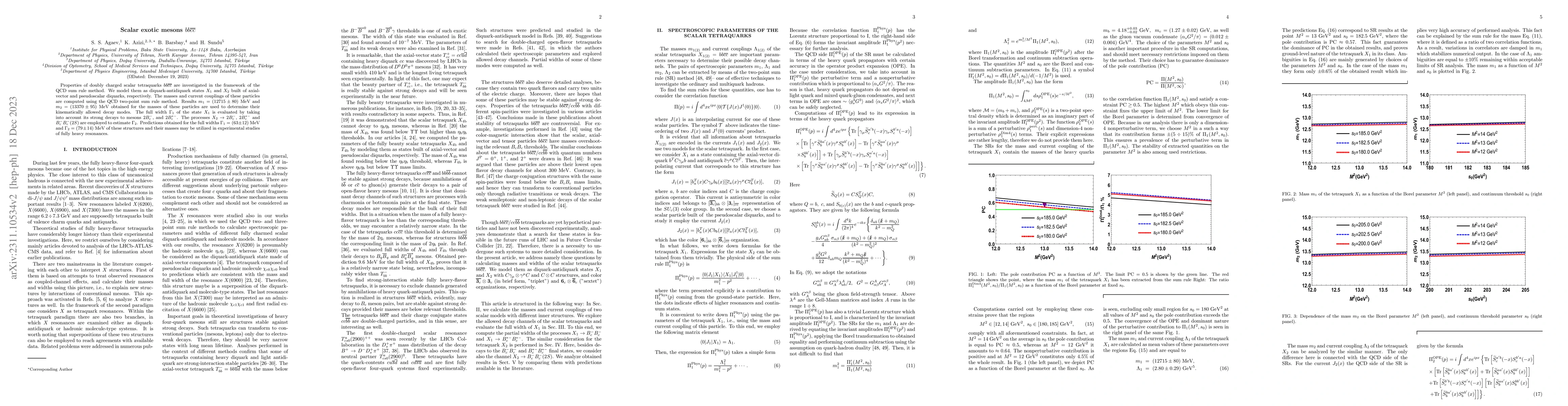 Thumbnail for Scalar exotic mesons $bb\overline{c}\overline{c}$