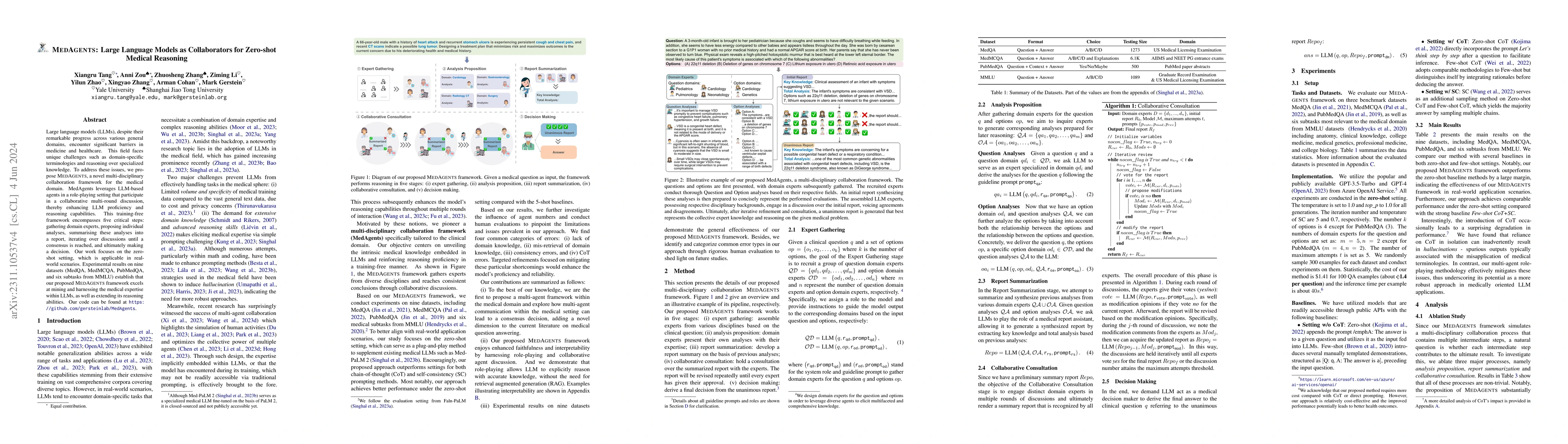Thumbnail for MedAgents: Large Language Models as Collaborators for Zero-shot Medical
  Reasoning