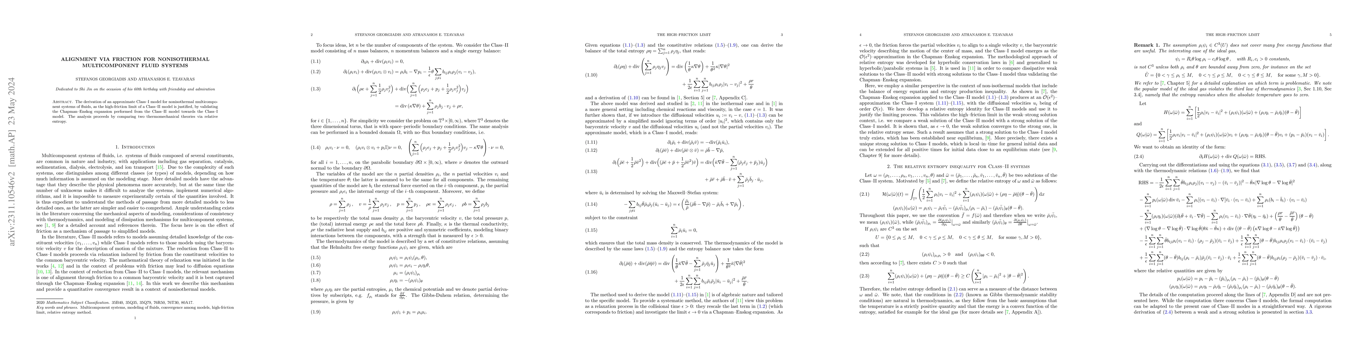 Thumbnail for Alignment via friction for nonisothermal multicomponent fluid systems