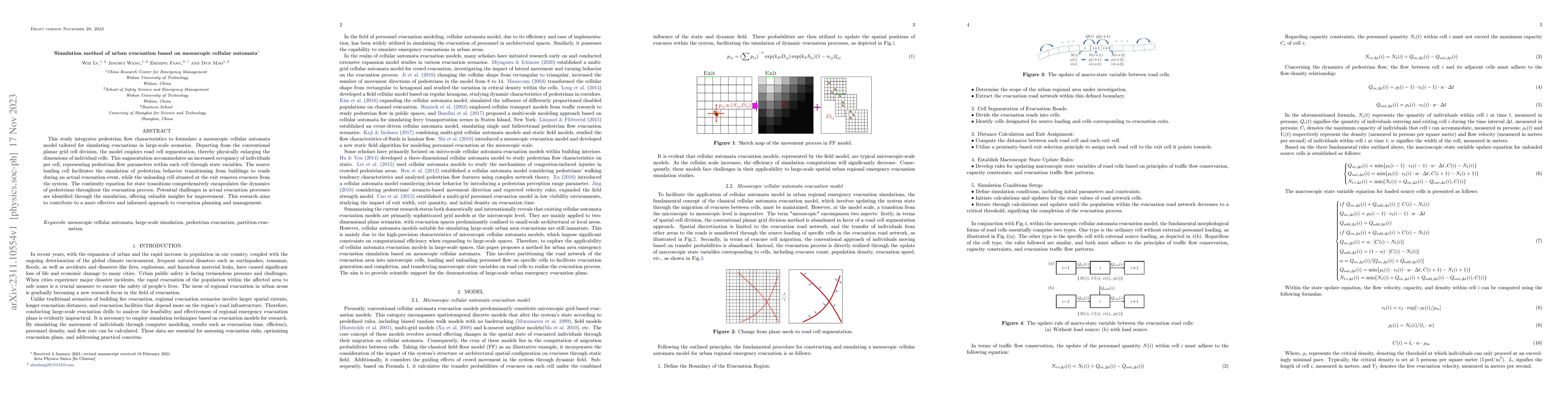 Thumbnail for Simulation method of urban evacuation based on mesoscopic cellular
  automata