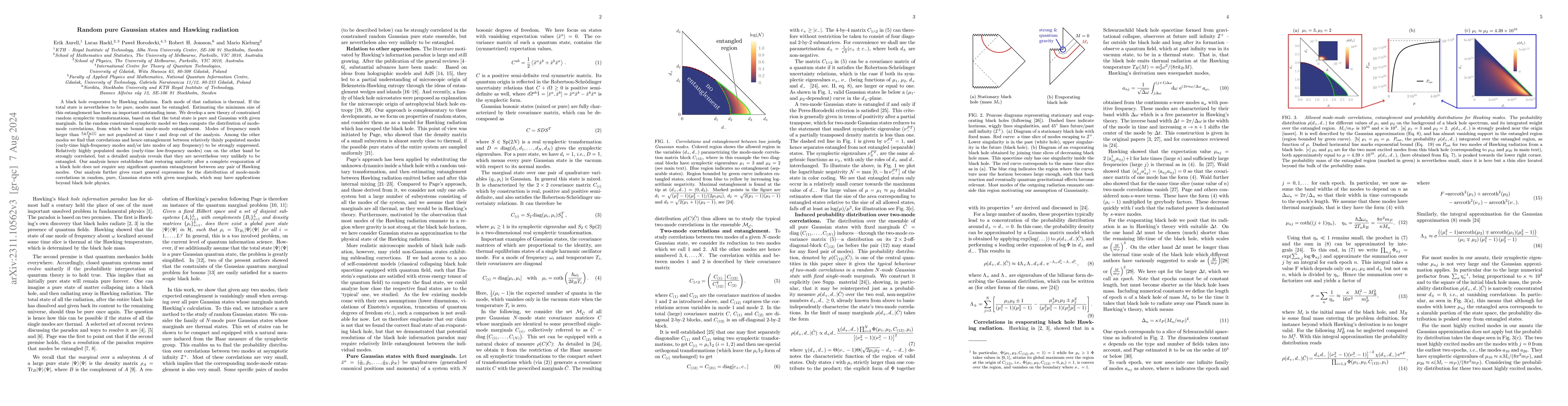 Thumbnail for Random pure Gaussian states and Hawking radiation