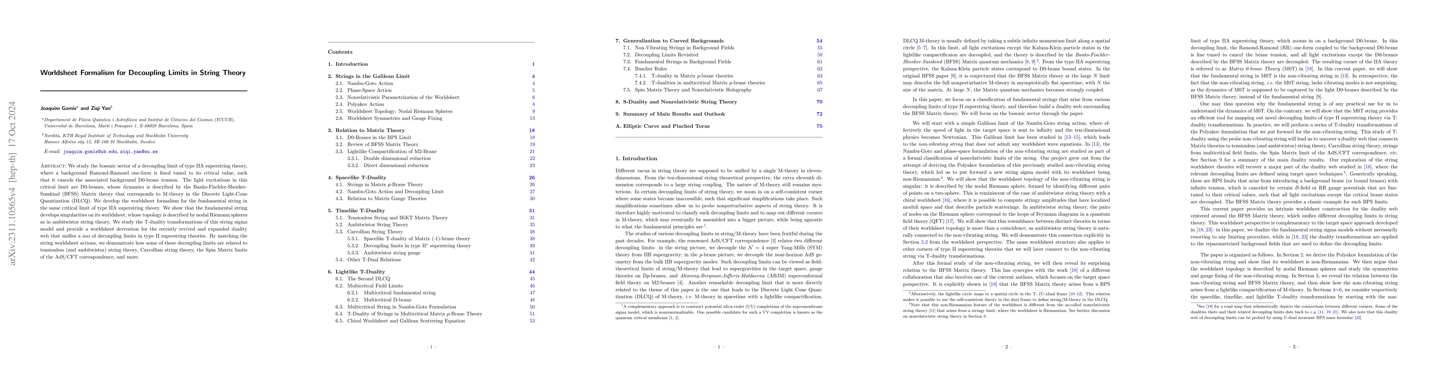 Thumbnail for Worldsheet Formalism for Decoupling Limits in String Theory