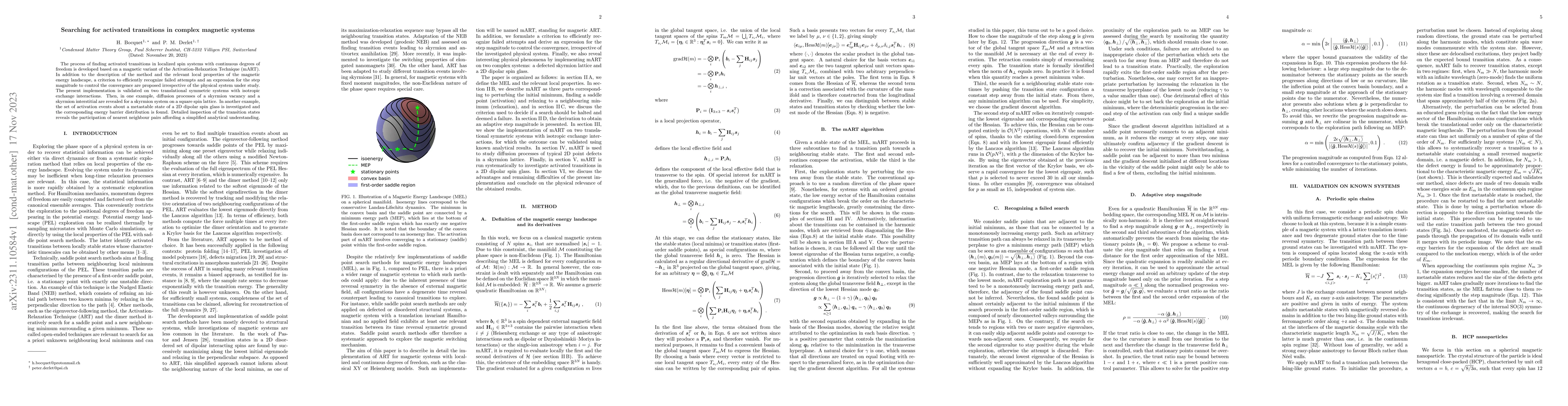 Thumbnail for Searching for activated transitions in complex magnetic systems