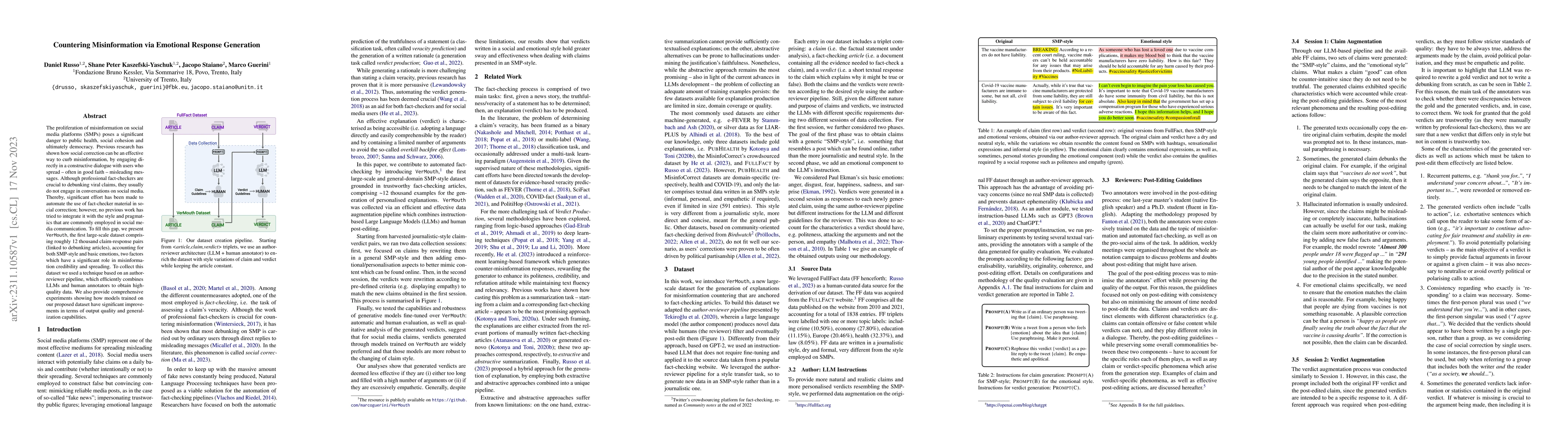 Thumbnail for Countering Misinformation via Emotional Response Generation