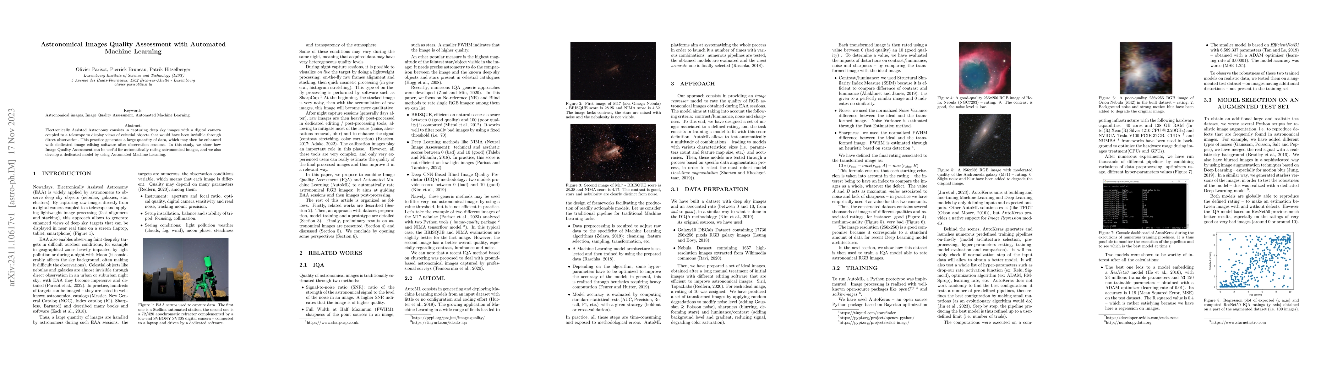 Thumbnail for Astronomical Images Quality Assessment with Automated Machine Learning