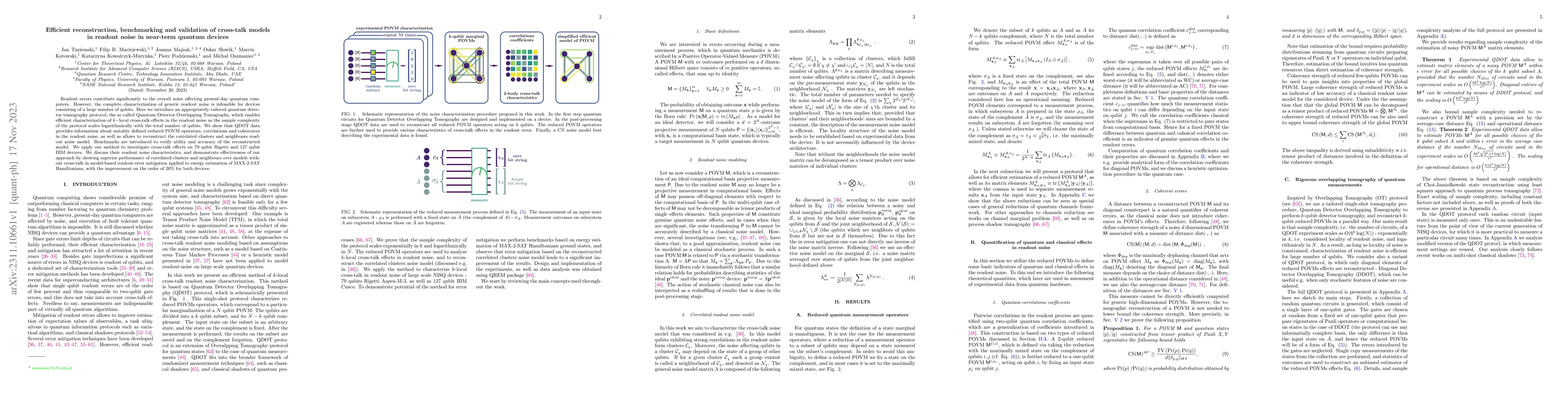 Thumbnail for Efficient reconstruction, benchmarking and validation of cross-talk
  models in readout noise in near-term quantum devices